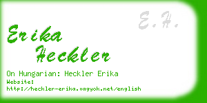 erika heckler business card